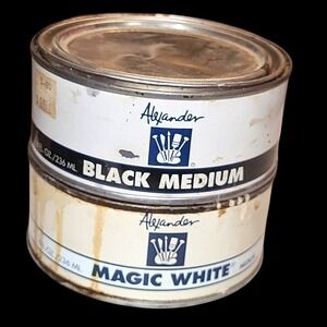 Alexander Magic White Black Medium Lot 8oz Bob Ross Wet On Wet Paint